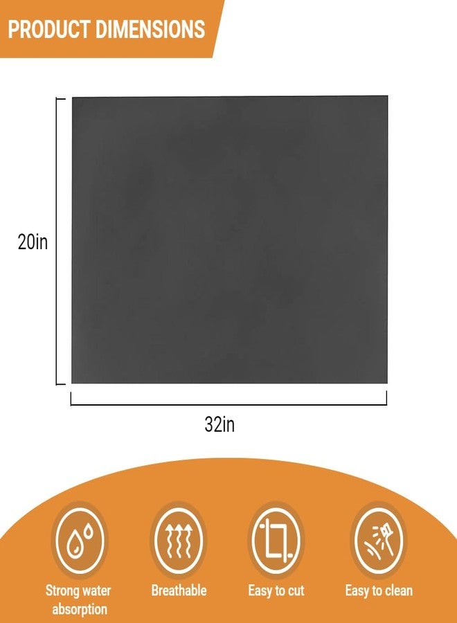 Beruyu Under Sink Mat for Kitchen Waterproof, Cut to Fit Under Sink Liner, Kitchen Bathroom Cabinet Protector Mat, Super Absorbent Quick Dry Under Sink Drip Tray, Dark Grey (20"W x 32"L) - Image 4